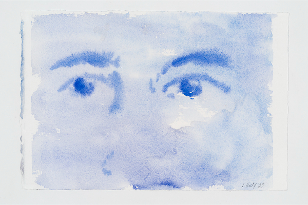 Self Portrait 4, Watercolour on Arches, 10x7.5 in.